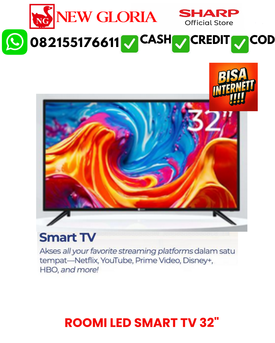 ROOMI LED SMART TV 32″