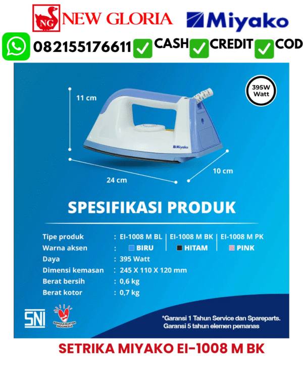 SETRIKA MIYAKO EI-1008 M BK