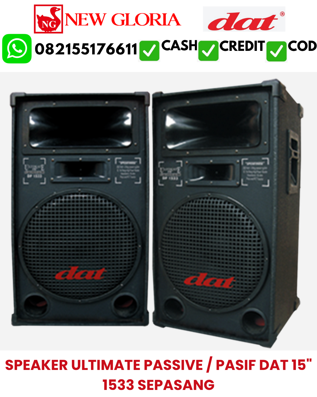 SPEAKER ULTIMATE PASSIVE / PASIF DAT 15″ 1533 SEPASANG