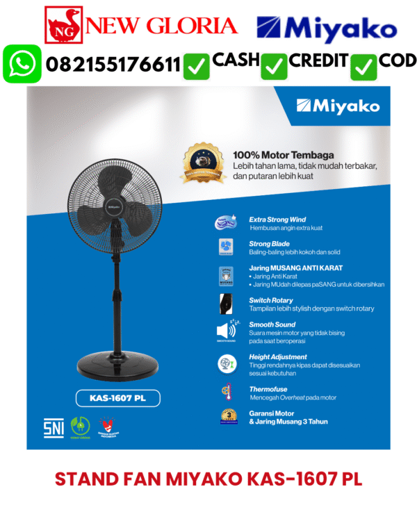 STAND FAN MIYAKO KAS-1607 PL