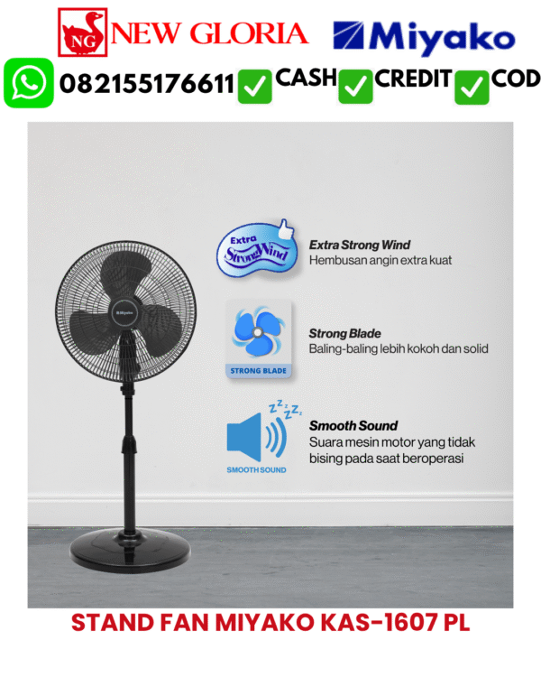 STAND FAN MIYAKO KAS-1607 PL