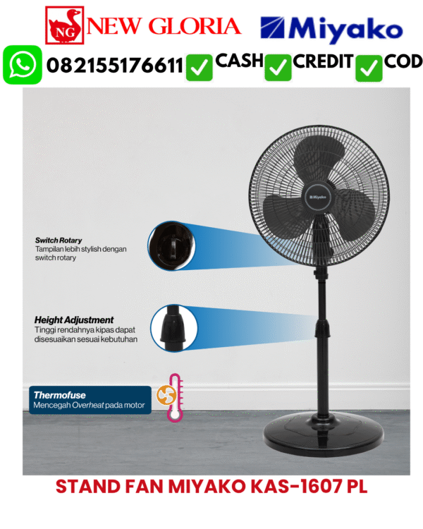 STAND FAN MIYAKO KAS-1607 PL