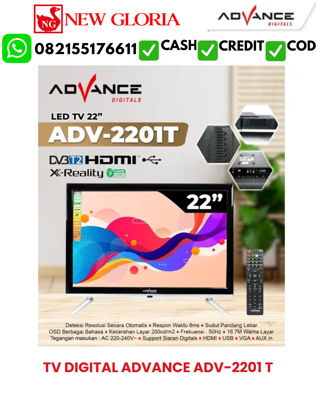 TV DIGITAL ADVANCE ADV-2201 T