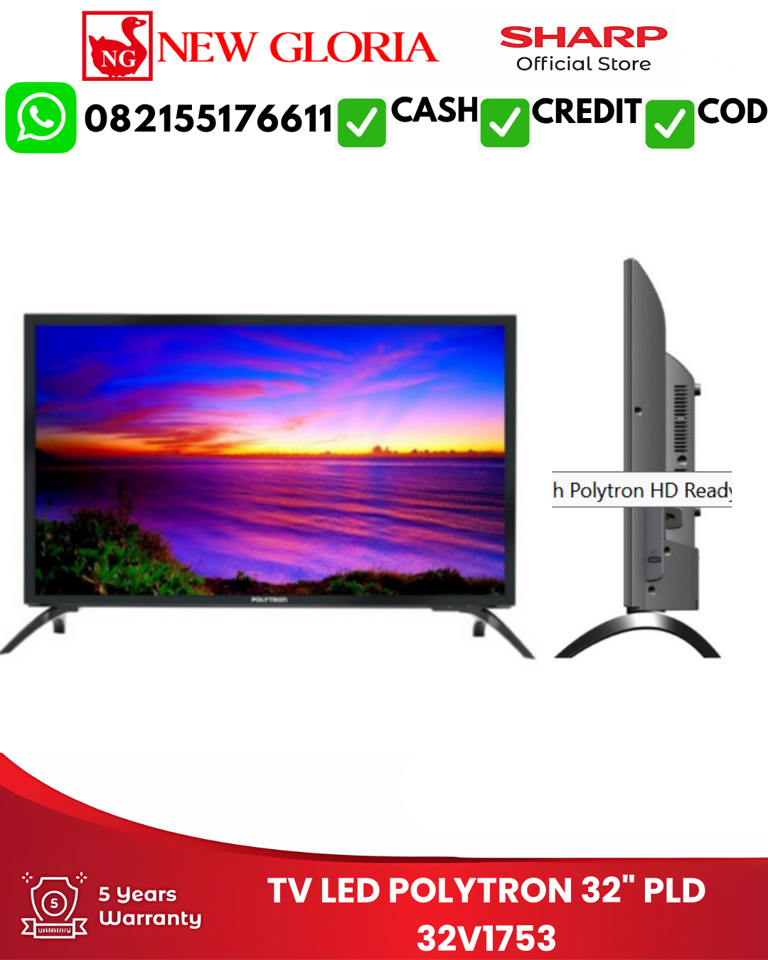 TV LED POLYTRON 32″ PLD 32V1753