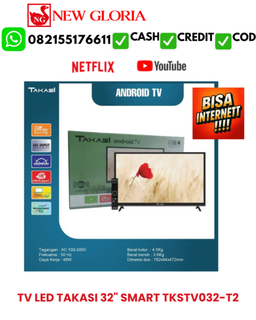 TV LED TAKASI 32" SMART TKSTV032-T2