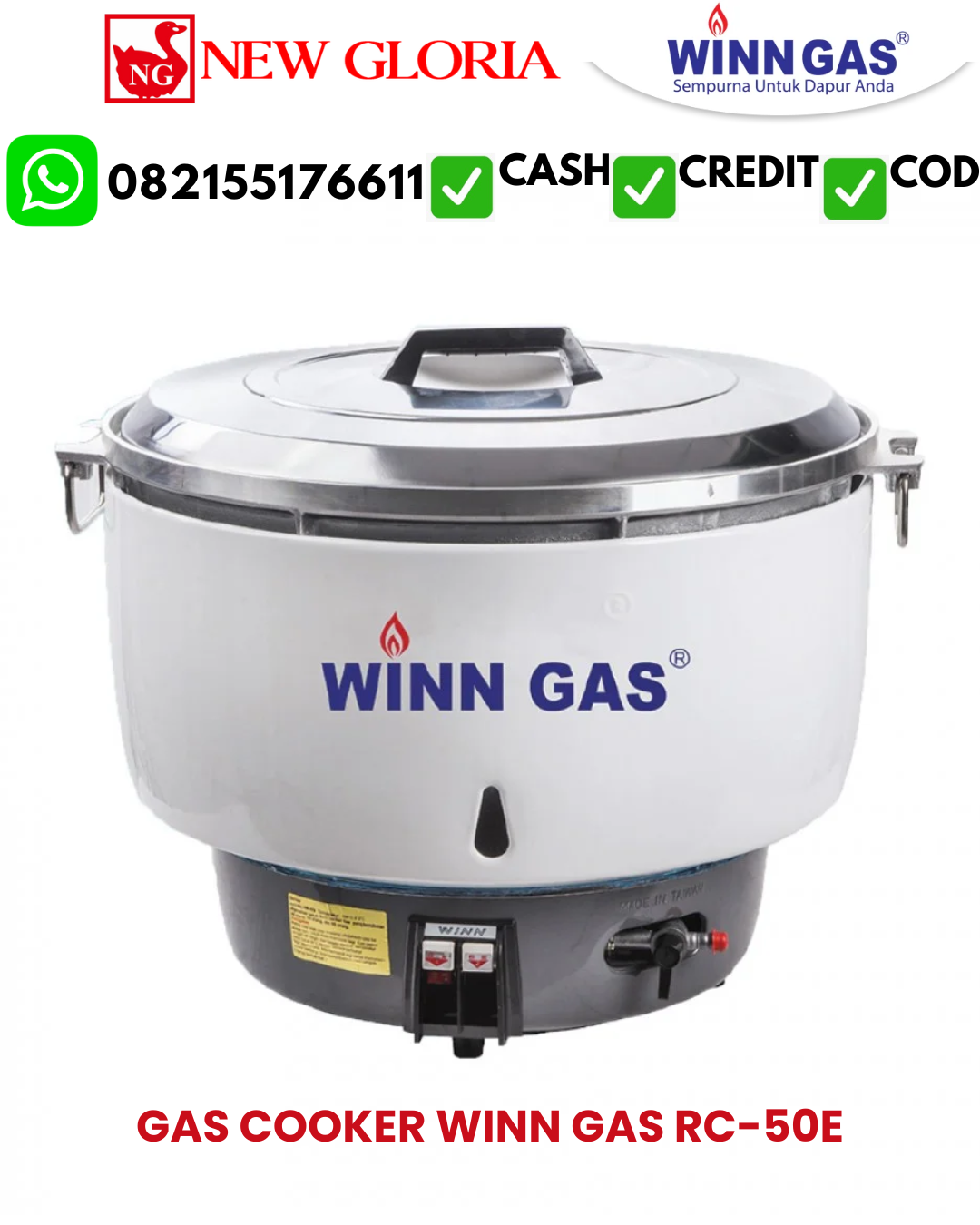 GAS COOKER WINN GAS RC-50E
