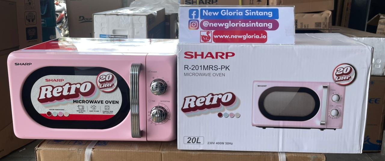 MICROWAVE OVEN SHARP SOLO RETRO 20L R-201MRS-PK