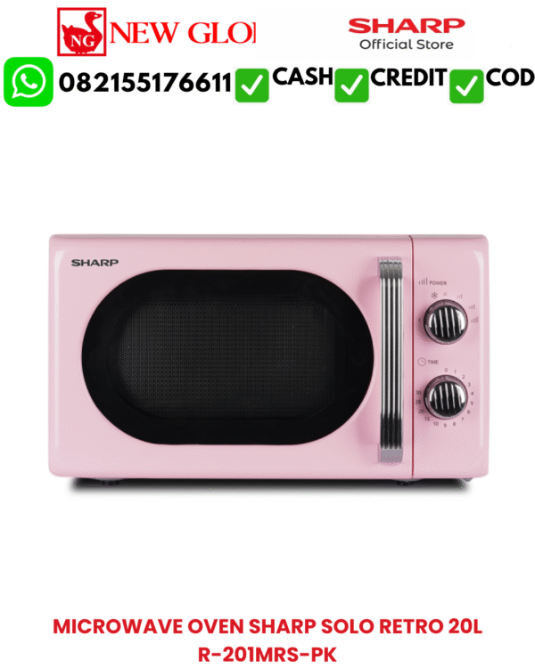 MICROWAVE OVEN SHARP SOLO RETRO 20L R-201MRS-PK
