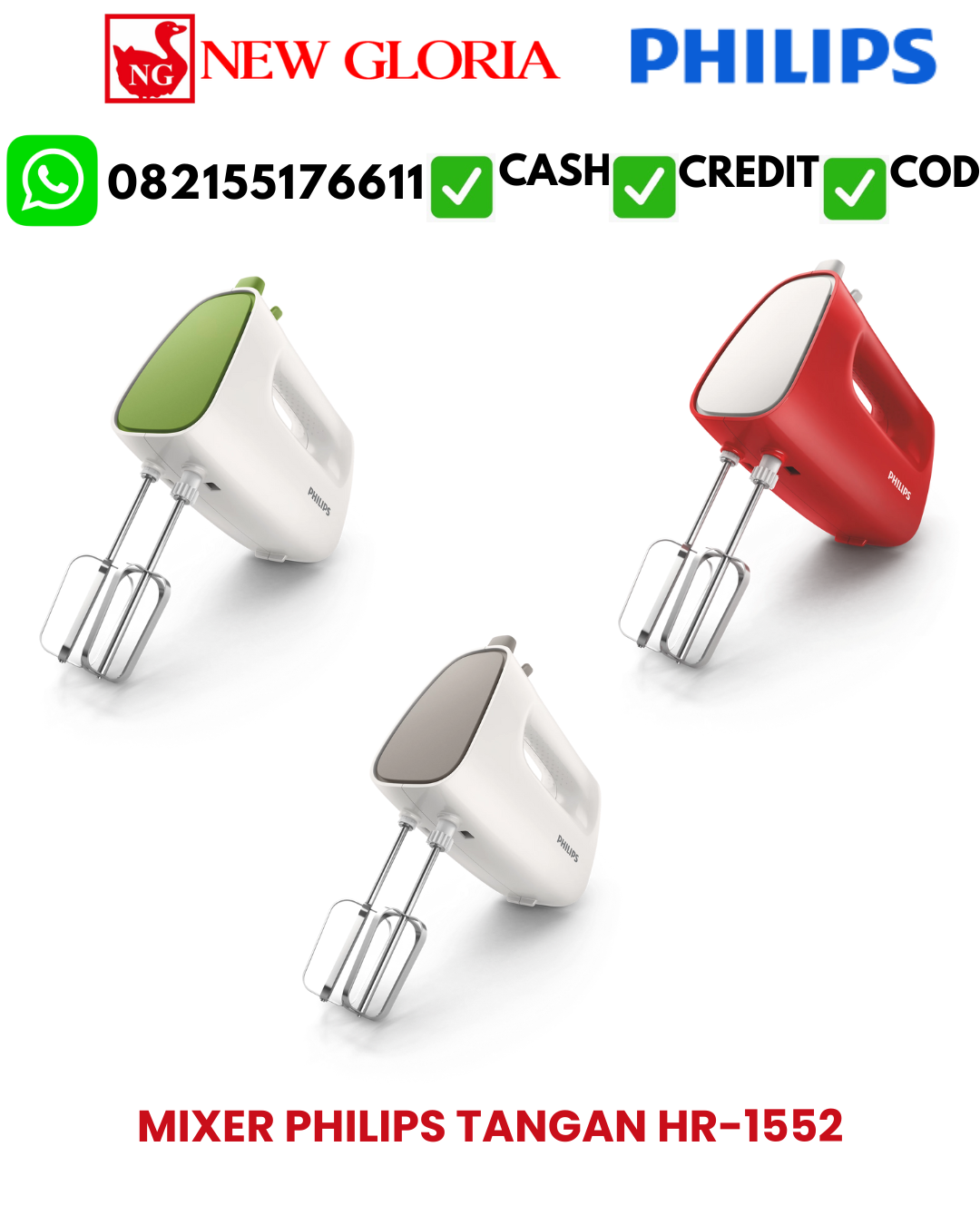 MIXER PHILIPS TANGAN HR-1552