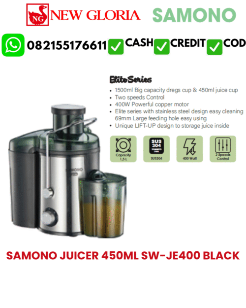 SAMONO JUICER 450ML SW-JE400 BLACK SAMONO JUICER 450ML SW-JE400 BLACK