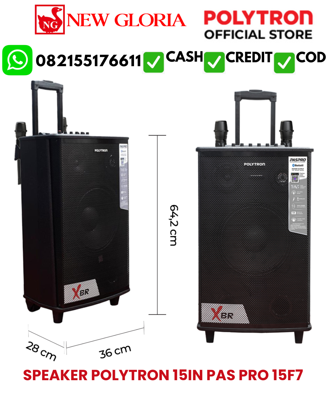 SPEAKER POLYTRON 15IN PAS PRO 15F7