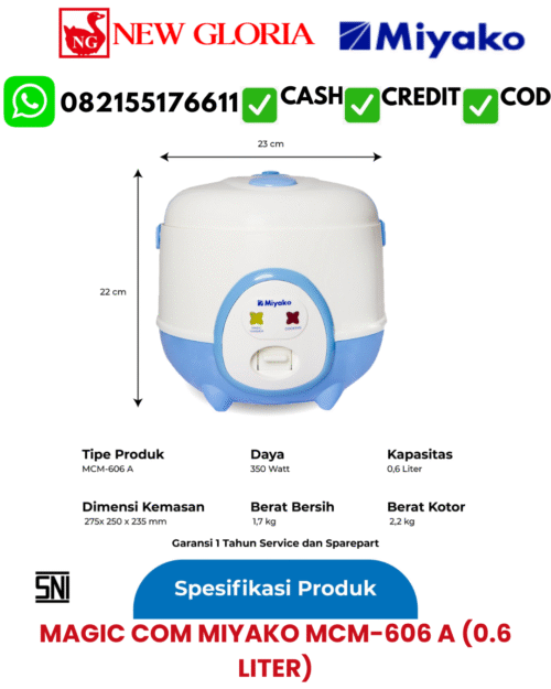 MAGIC COM MIYAKO MCM-606 A (0.6 LITER)