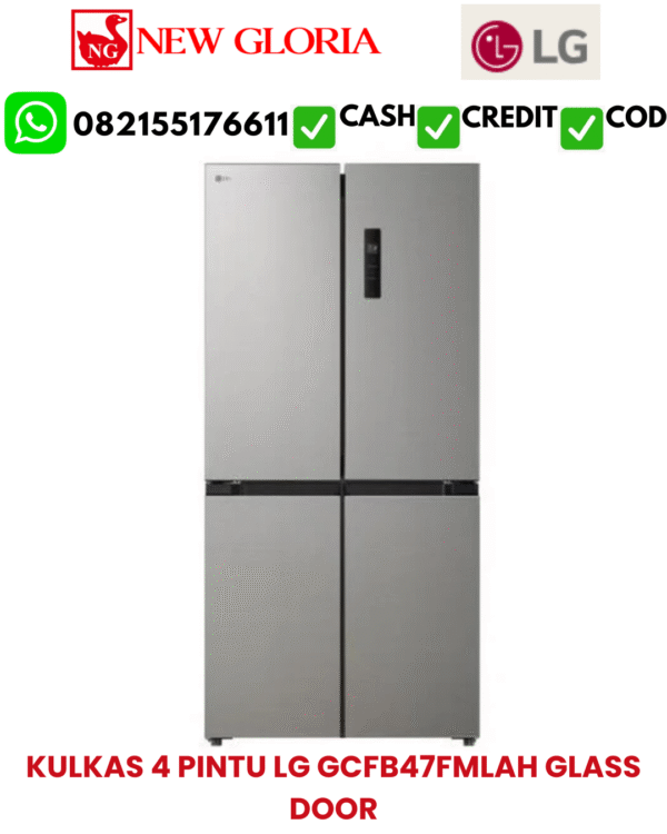 KULKAS 4 PINTU LG GCFB47FMLAH GLASS DOOR
