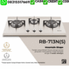 KOMPOR TANAM RINNAI 3 TUNGKU STAINLESS RB-713N(S)