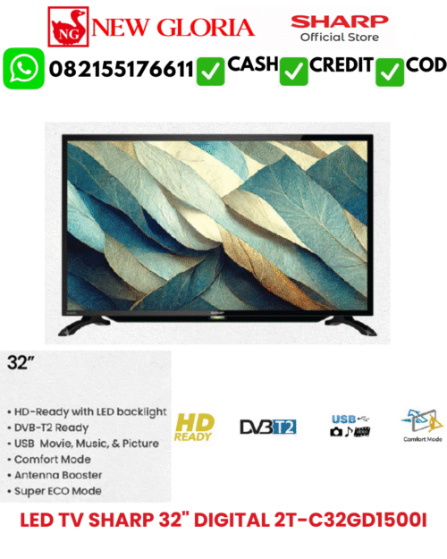 LED TV SHARP 32" DIGITAL 2T-C32GD1500I
