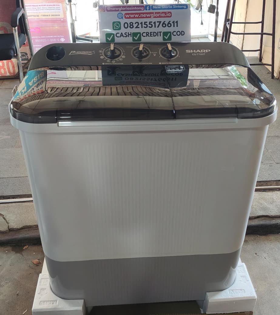 MESIN CUCI MANUAL SHARP 7KG ES-T75NT-GY