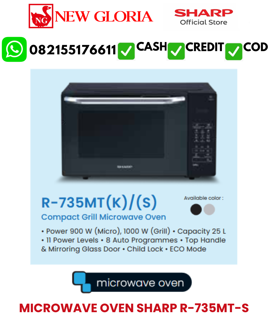 MICROWAVE OVEN SHARP R-735MT-S