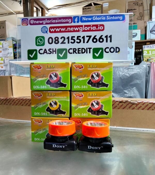 SENTER KEPALA DONY BATERAI DN-501 KUNING-PUTIH