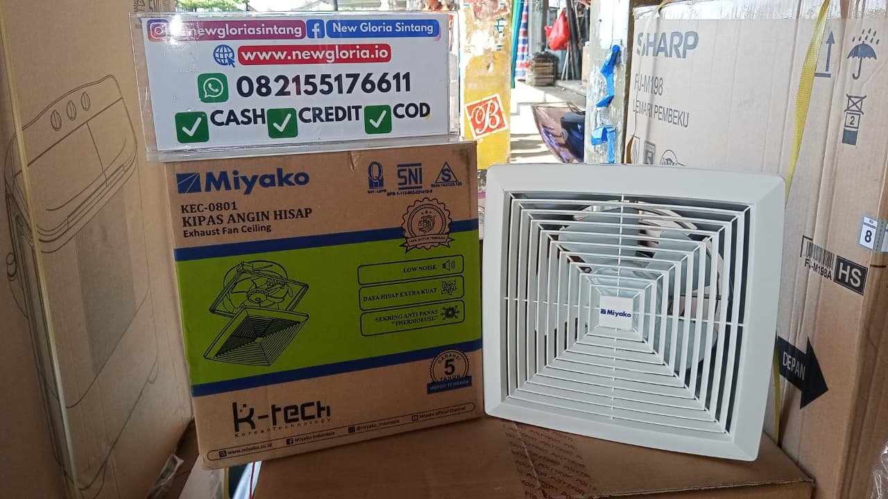 EXHAUST FAN CEILING MIYAKO KEC-0801 8″