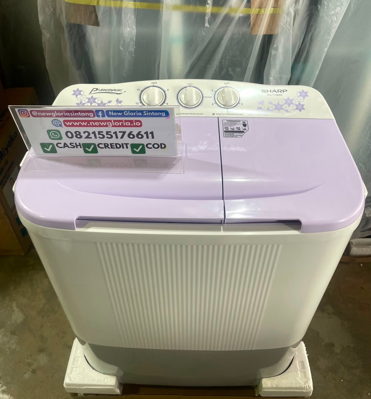 MESIN CUCI MANUAL SHARP ES-T70MW-LC