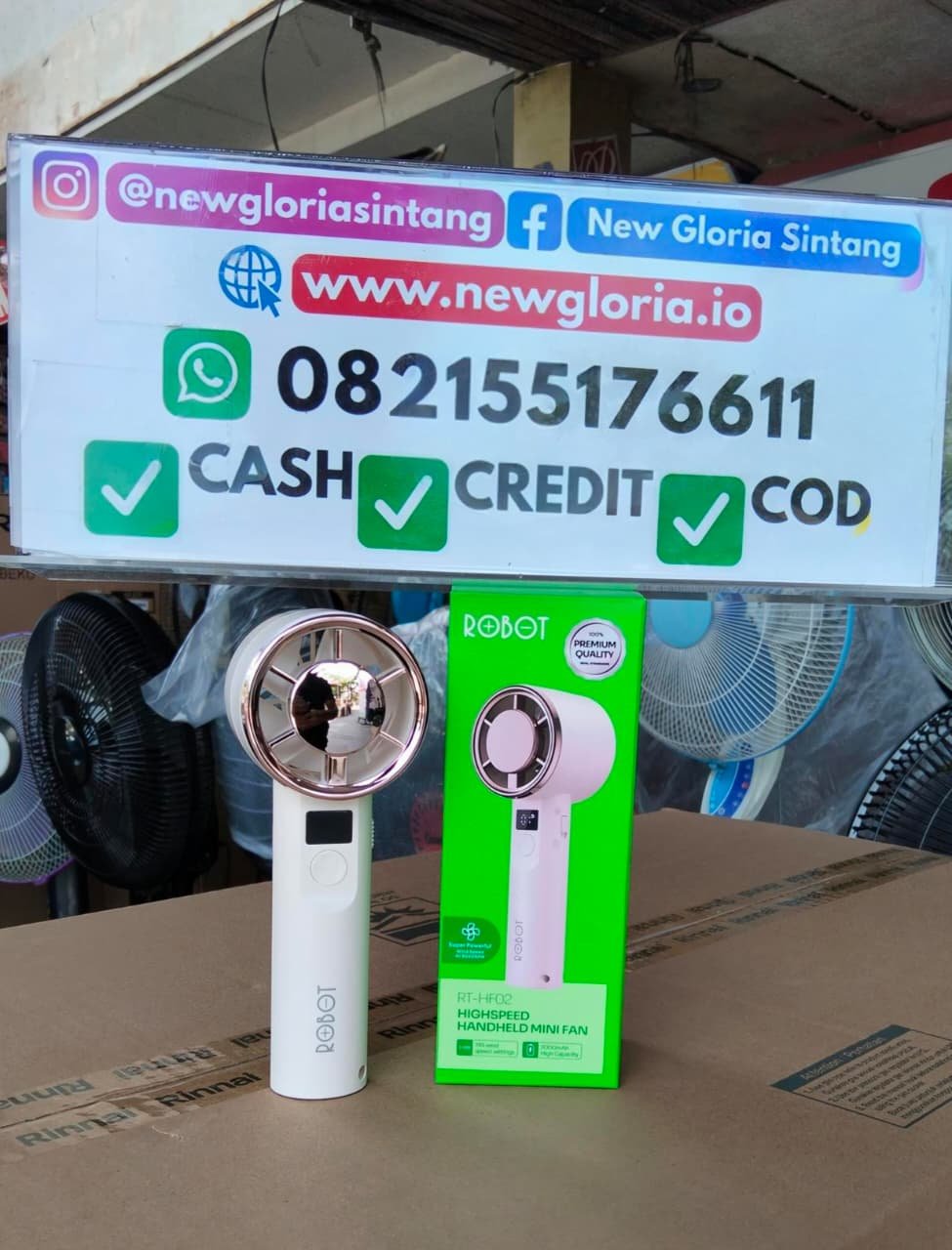 KIPAS MINI SAMONO RT-HF02 BEIGE