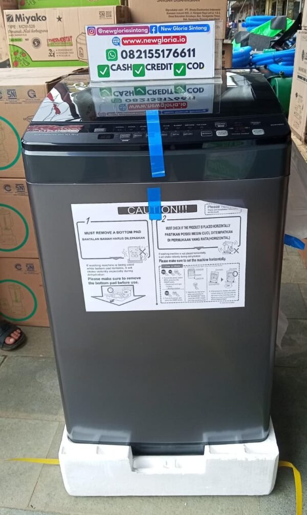 MESIN CUCI OTOMATIS TOP LOADING SHARP MEGAMOUTH 10,5KG ES-M1050XT-SAr MESIN CUCI OTOMATIS TOP LOADING SHARP MEGAMOUTH 10,5KG ES-M1050XT-SA